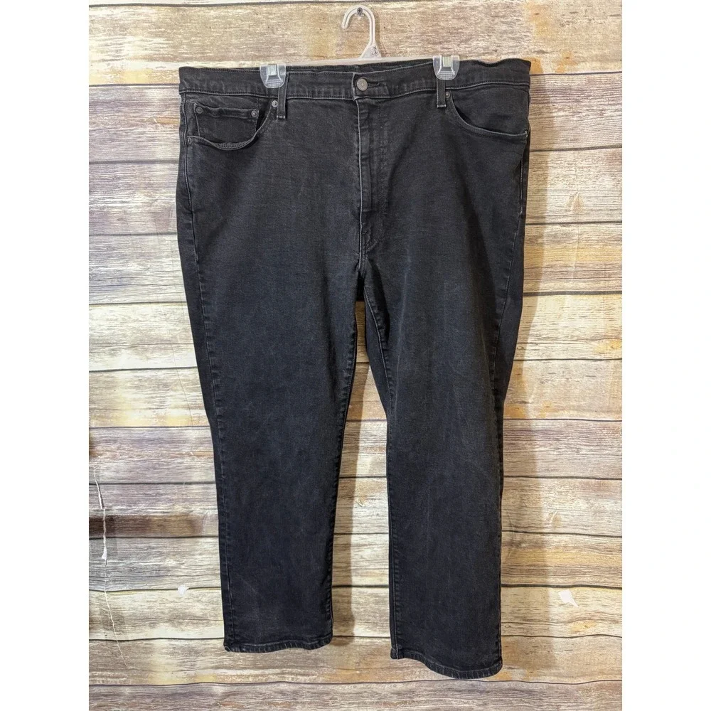Levis Premium 541 Athletic Taper Jeans Mens 44 Short Washed Black Big E Premium